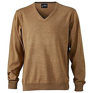 James & Nicholson Pánsky bavlnený sveter JN659 - Camel | M vyobraziť