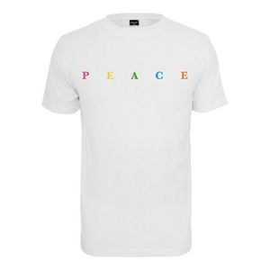 Mister Tee Tričko 'Peace' biela / zmiešané farby vyobraziť