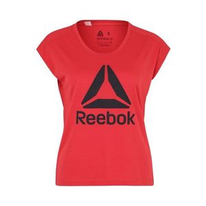 REEBOK Funkčné tričko červená / čierna vyobraziť