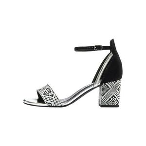 LASCANA Remienkové sandále biela / čierna / strieborná vyobraziť