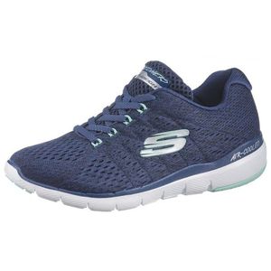 SKECHERS Nízke tenisky 'Flex Appeal 3.0' biela / námornícka modrá / mätová vyobraziť