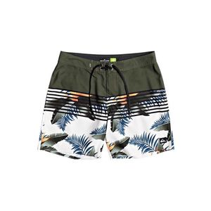 QUIKSILVER Športové plavky - spodný diel olivová / biela / modrá vyobraziť