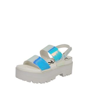 BUFFALO Remienkové sandále 'JEMMA' biela / strieborná vyobraziť