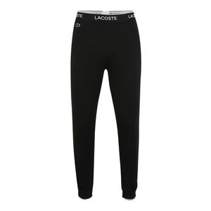 LACOSTE Pyžamové nohavice 'Loungewear' čierna / biela vyobraziť