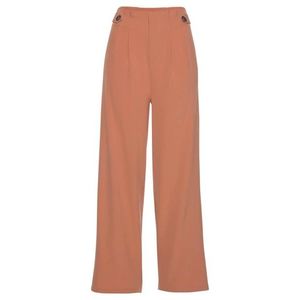 LASCANA Plisované nohavice pastelovo oranžová vyobraziť