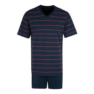 SCHIESSER Krátke pyžamo modrá / hrdzavo červená vyobraziť