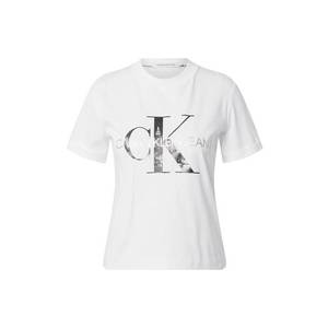 Calvin Klein Jeans Tričko 'New York' biela / strieborná / tmavosivá vyobraziť