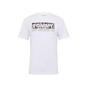 Tommy Jeans Tričko 'Aop' biela / antracitová / béžová vyobraziť