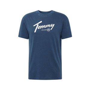 Tommy Jeans Tričko biela / dymovo modrá vyobraziť
