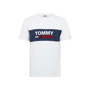 Tommy Jeans Tričko tmavomodrá / biela / červená vyobraziť