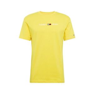 Tommy Jeans Tričko žltá / biela / červená vyobraziť