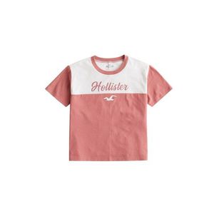 HOLLISTER Tričko 'Sporty' biela / rosé vyobraziť
