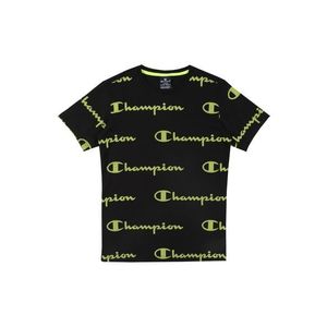 Champion Authentic Athletic Apparel Tričko čierna / svetlozelená vyobraziť