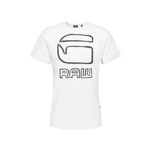 G-Star RAW Tričko biela / tmavosivá vyobraziť