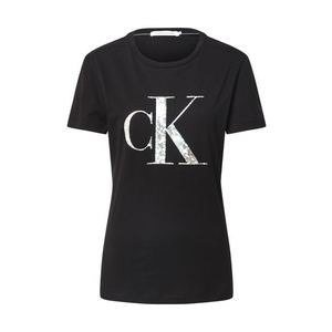 Calvin Klein Jeans Tričko čierna / strieborná vyobraziť