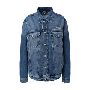 Tommy Jeans Prechodná bunda 'Trucker' modrá denim / červená / biela vyobraziť