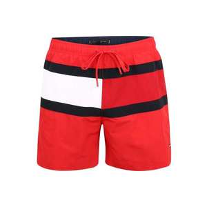 Tommy Hilfiger Underwear Plavecké šortky biela / krvavo červená / čierna vyobraziť