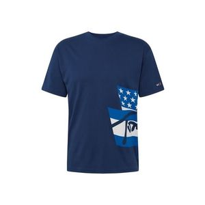 Tommy Jeans Tričko 'Heritage Flags' biela / námornícka modrá vyobraziť
