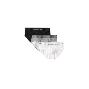 Abercrombie & Fitch Nohavičky sivá / čierna / biela vyobraziť