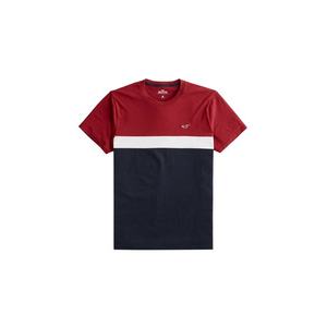 HOLLISTER Tričko biela / červená / námornícka modrá vyobraziť