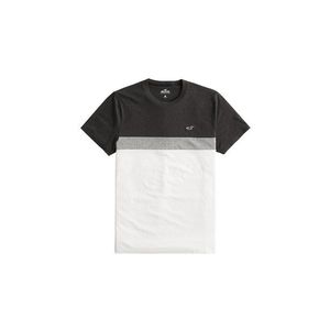 HOLLISTER Tričko čierna / biela / sivá vyobraziť