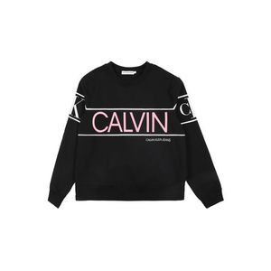 Calvin Klein Jeans Mikina čierna / svetloružová vyobraziť