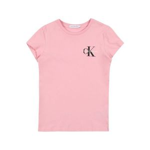 Calvin Klein Jeans Tričko biela / ružová / čierna vyobraziť