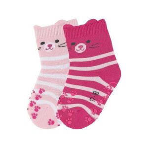 STERNTALER Ponožky 'Katze' ružová / tmavoružová / čierna / biela vyobraziť