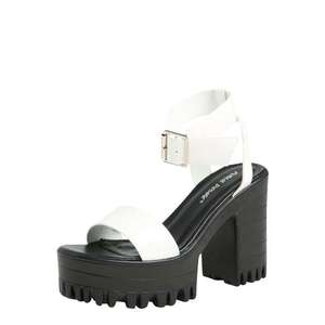 Public Desire Remienkové sandále 'AVENUE' čierna / biela vyobraziť