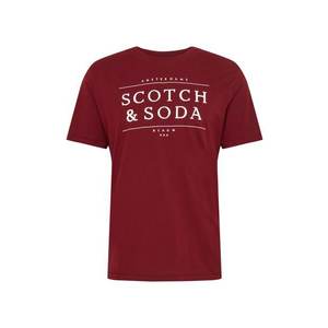 SCOTCH & SODA Tričko krvavo červená / biela vyobraziť