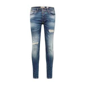 Modré skinny džínsy s nitmi - S vyobraziť