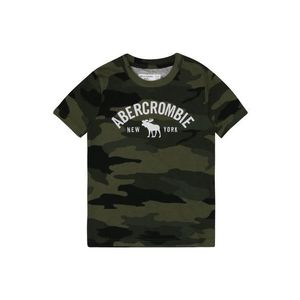 Abercrombie & Fitch Tričko zelená / kaki / biela vyobraziť