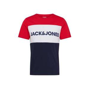 JACK & JONES Tričko grenadínová / námornícka modrá / biela vyobraziť