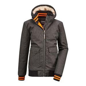 KILLTEC Outdoorová bunda 'Bantry' antracitová / čierna / oranžová vyobraziť