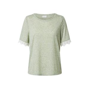 VILA Tričko 'HALDIS' pastelovo zelená / biela vyobraziť