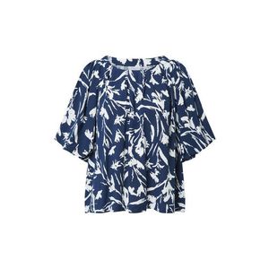 VILA Shirt 'RUMINA' námornícka modrá / šedobiela vyobraziť
