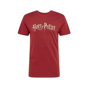 Mister Tee Tričko 'Harry Potter' vínovo červená / žltá / béžová vyobraziť