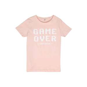 Mister Tee Shirt 'Game Over' pastelovo ružová / biela vyobraziť