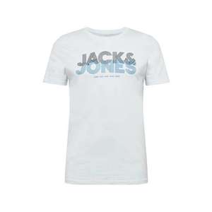 JACK & JONES Tričko biela / sivá vyobraziť