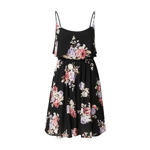 Hailys Letné šaty 'Kim' čierna / fialová / svetločervená vyobraziť