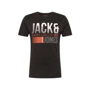 JACK & JONES Tričko oranžová / čierna / sivá vyobraziť
