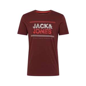 JACK & JONES Tričko 'STAR' biela / vínovo červená / červená vyobraziť