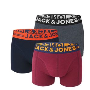 JACK & JONES - 3PACK burgundy boxerky z organickej bavlny s farebným pásom-L (86-92 cm) vyobraziť