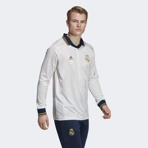 Tričko s dlhým rukávom Adidas Real Madrid Icons Tee White - XL vyobraziť