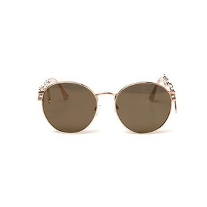 Jeepers Peepers Sunglasses Gold Round With Jeepers Temple (JP181023) - UNI vyobraziť