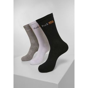 Mr. Tee Fuck Off Socks 3-Pack black/white lightgrey - 39–42 vyobraziť