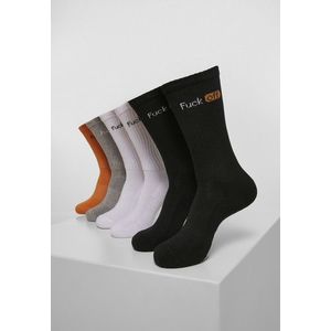 Mr. Tee Fuck Off Socks 6-Pack black/white/grey/neonorange - 39–42 vyobraziť