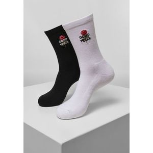 Mr. Tee Good Vibes Socks 2-Pack black/white - 39–42 vyobraziť