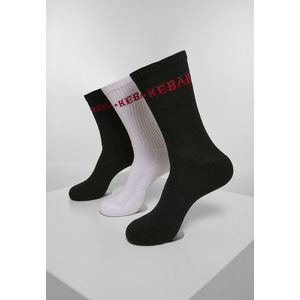 Mr. Tee Kebab Socks 3-Pack black/white - 39–42 vyobraziť