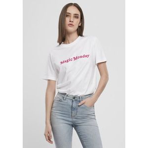 Mr. Tee Ladies Magic Monday Slogan Tee white - S vyobraziť